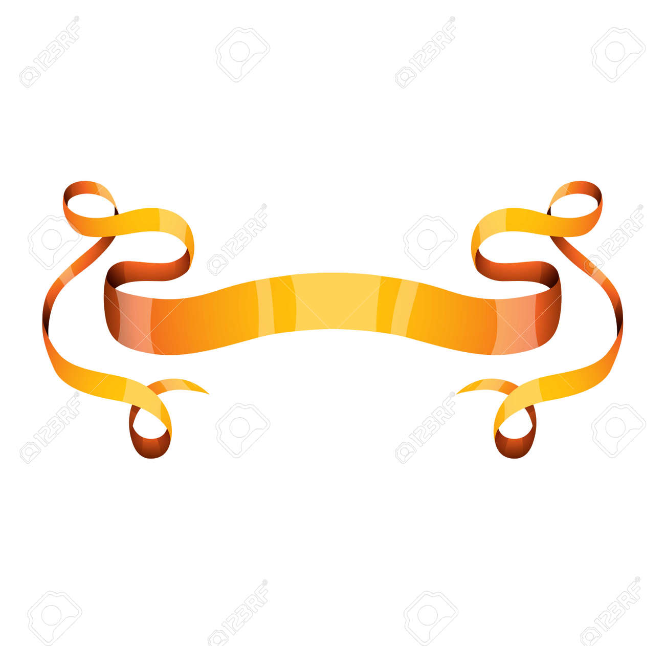 golden ribbons of different web forms vector illustration birthday birthday ribbons images