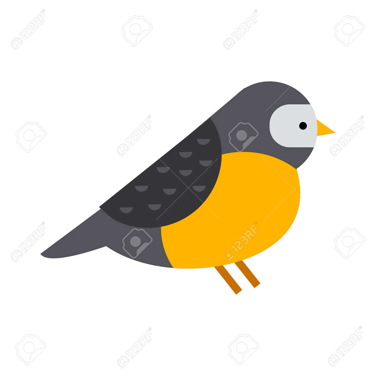 cartoon bullfinch and winter bird illustration isolated royalty free bird illustration