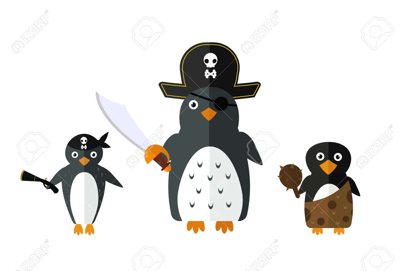 ペンギン海賊ベクトル動物キャラ イラスト のイラスト素材 ベクタ Image