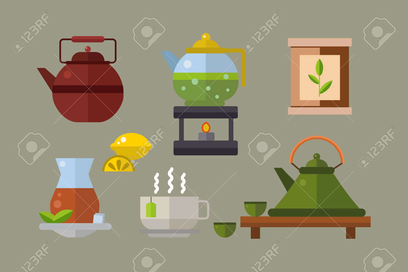 茶道アジアの伝統的な飲み物のベクター イラストです の写真素材 画像素材 Image