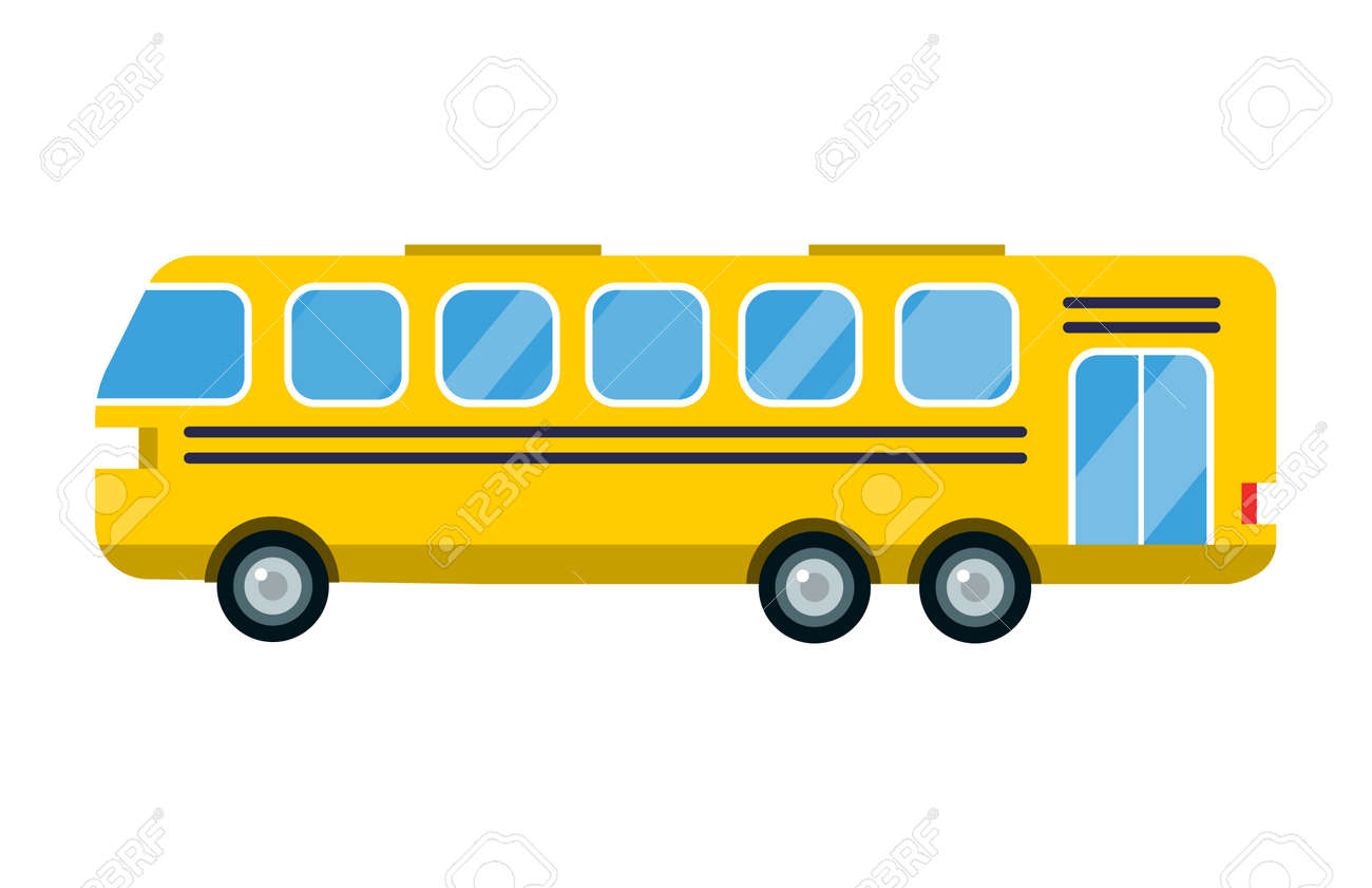 市黄色バス ベクトル イラスト分離道路輸送車旅行交通観光乗客トラック学校旅行配信駅交通のイラスト素材 ベクタ Image