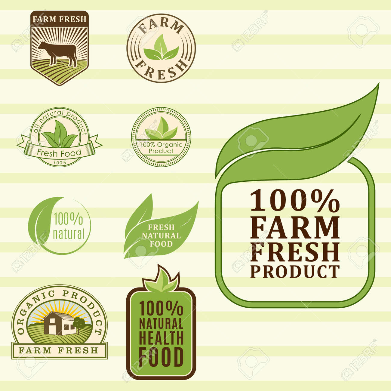 bio organic healthy food label templates and vintage vegan element food label templates