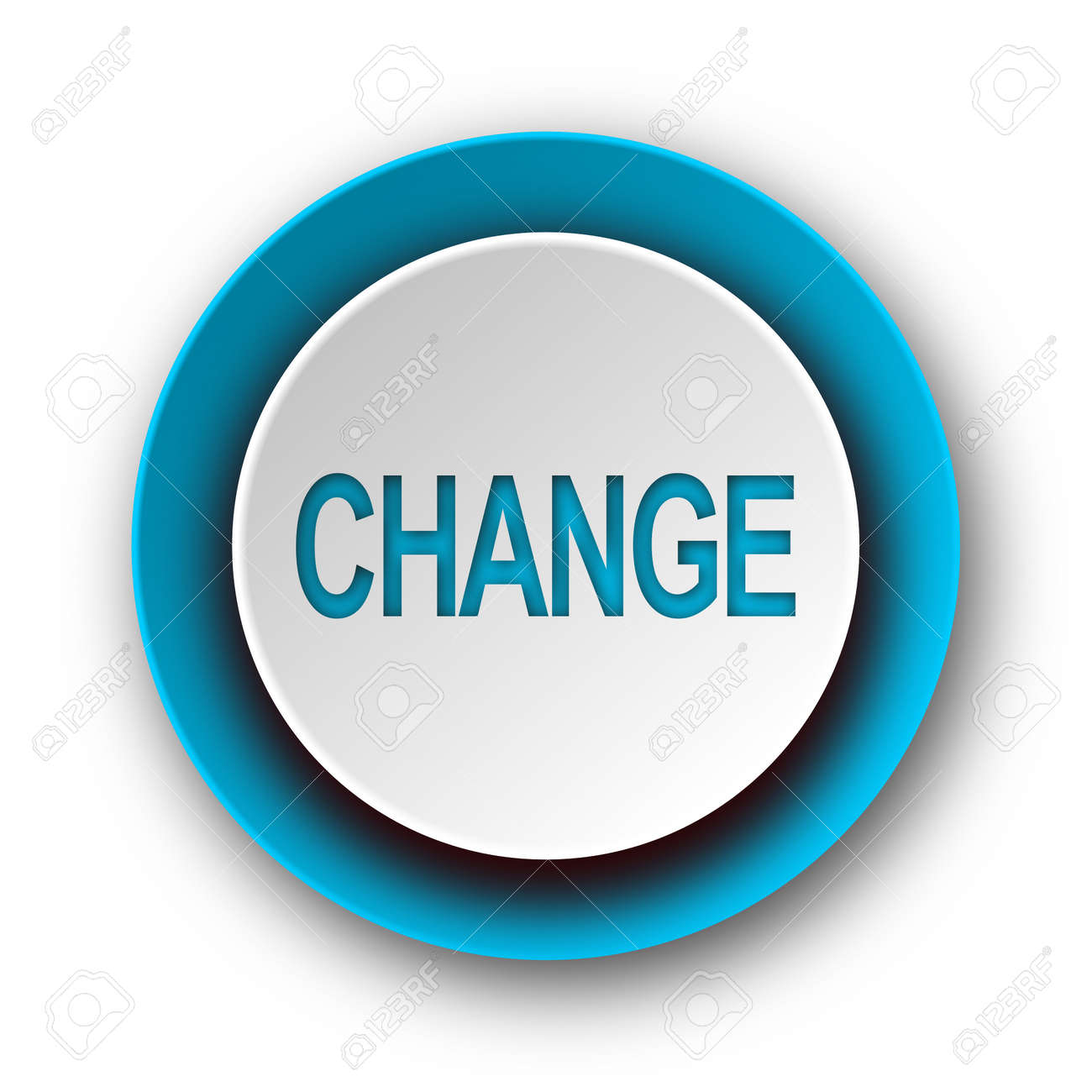 Change Blue Modern Web Icon On White Background Stock Photo Picture