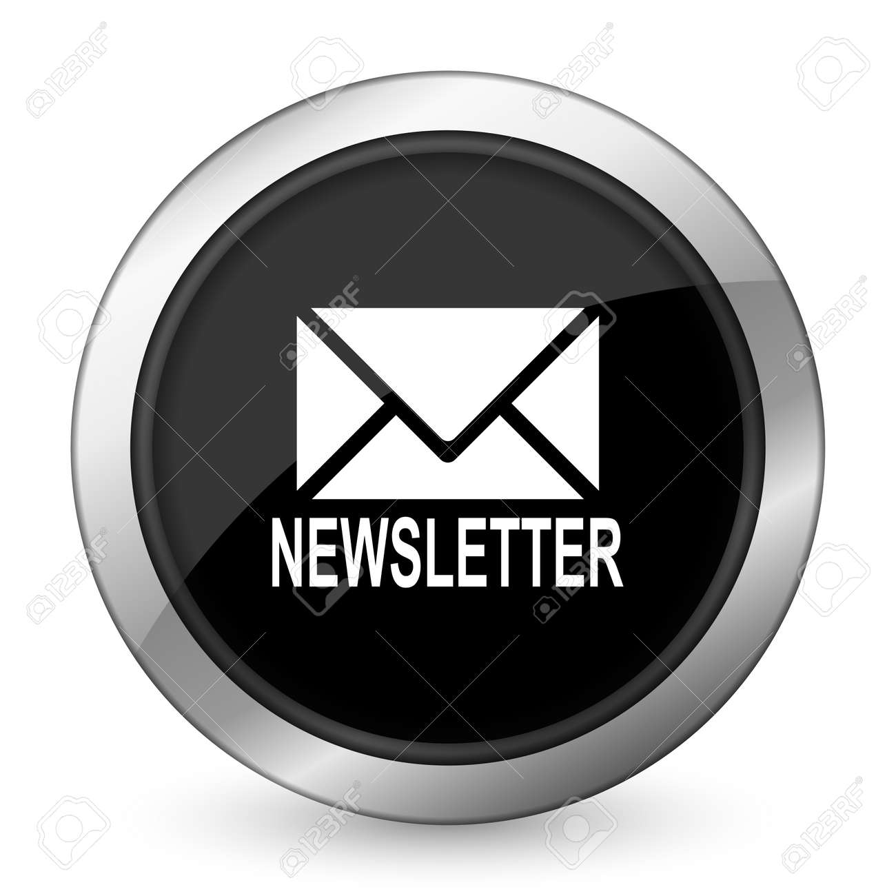 Newsletter Black Icon Stock Photo Picture And Royalty Free Image Image