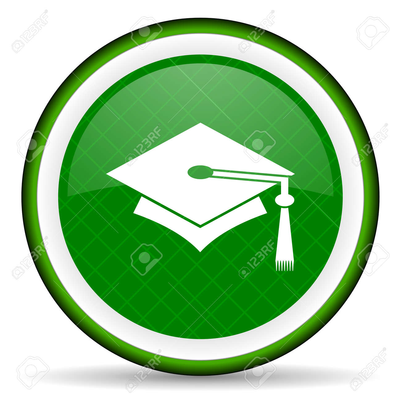 education green icon graduation sign stock photo picture and