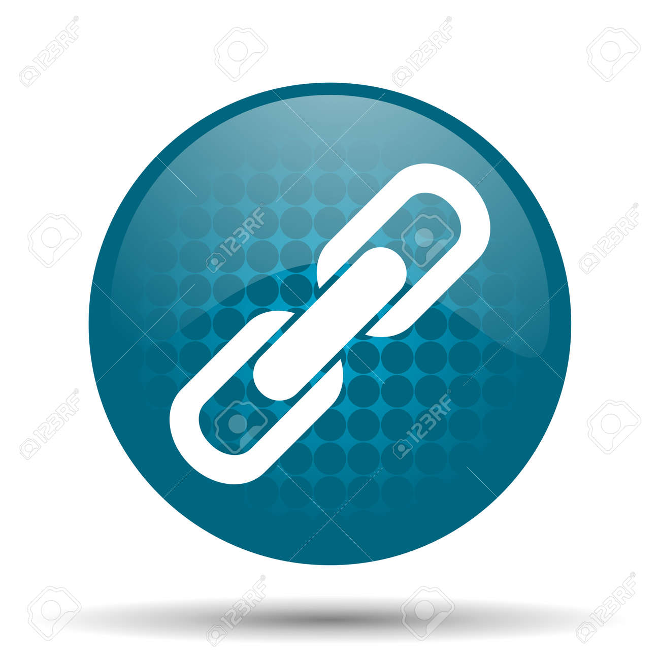 青い光沢のある Web リンクボタン の写真素材 画像素材 Image