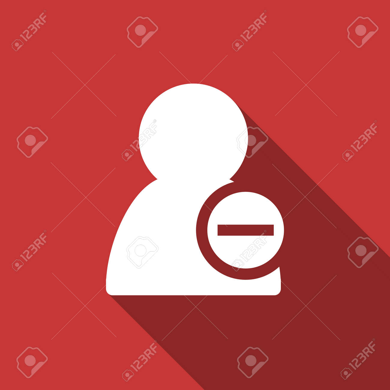 Remove Contact Flat Design Modern Icon With Long Shadow For Web And Mobile App Stock Photo Picture And Royalty Free Image Image 41259264