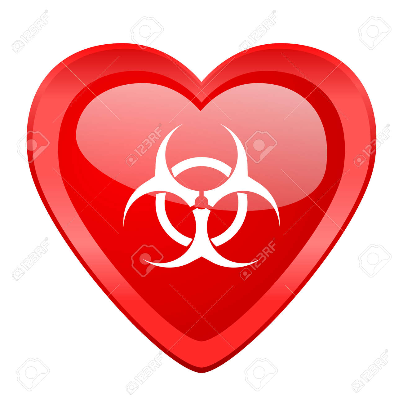 Biohazard Rotes Herz Valentine Glanzend Web Ikone Lizenzfreie Fotos Bilder Und Stock Fotografie Image 51040774