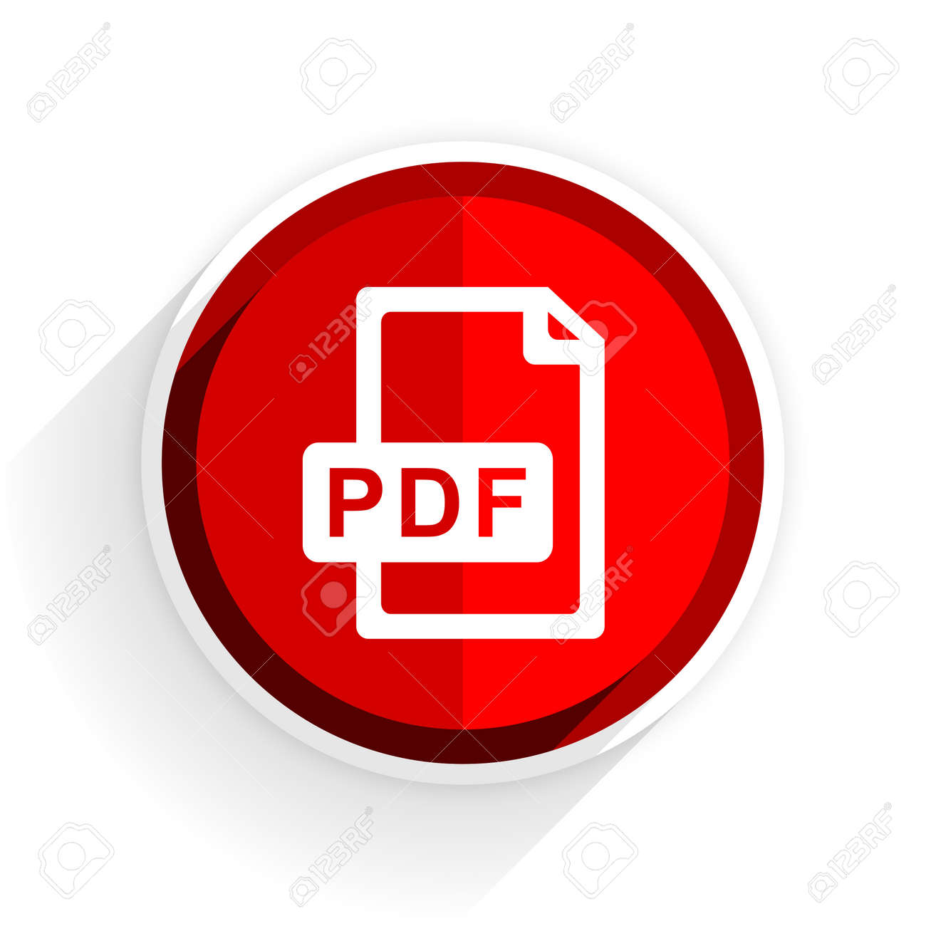 Icono De Archivo Pdf, Botón De Internet Diseño Plano Círculo Rojo, Web Y  Aplicación Móvil Ilustración Fotos, Retratos, Imágenes Y Fotografía De  Archivo Libres De Derecho. Image 57992457.
