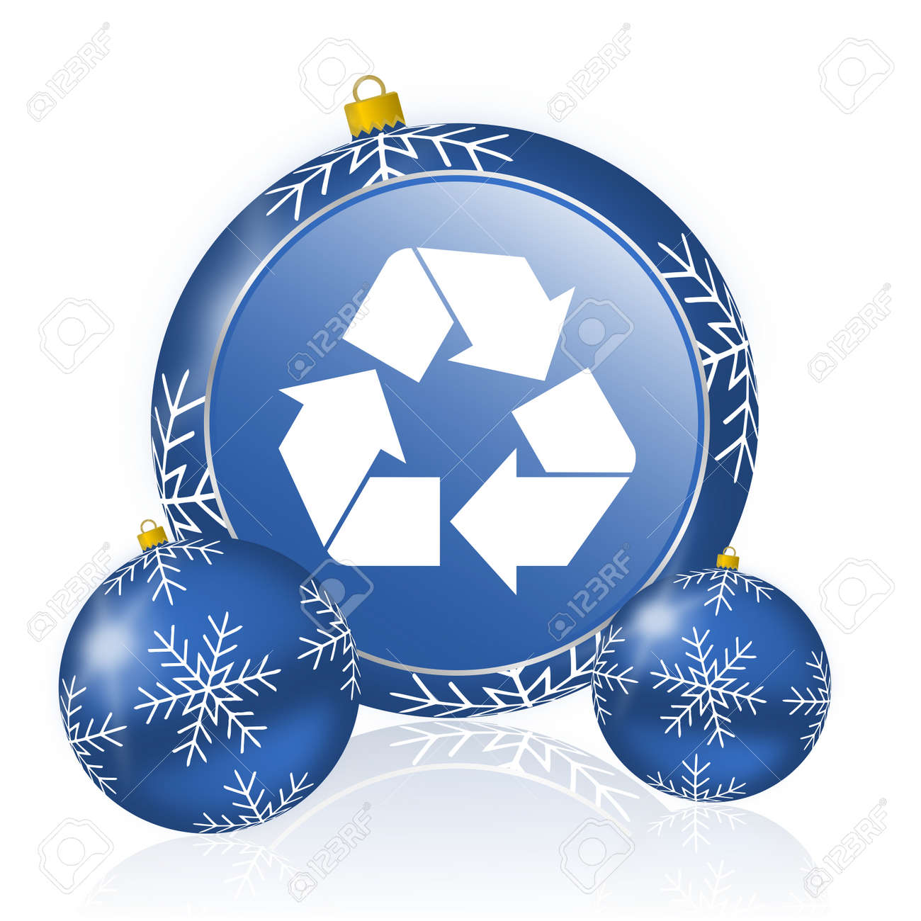Recycler Les Boules De Noël Bleu Icône