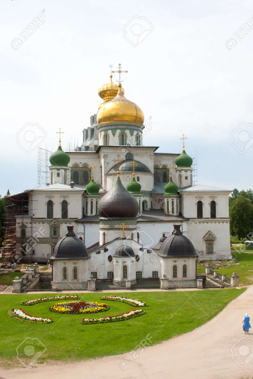 新しいエルサレムの神殿 イストラ半島タウン ロシア連邦 の写真素材 画像素材 Image