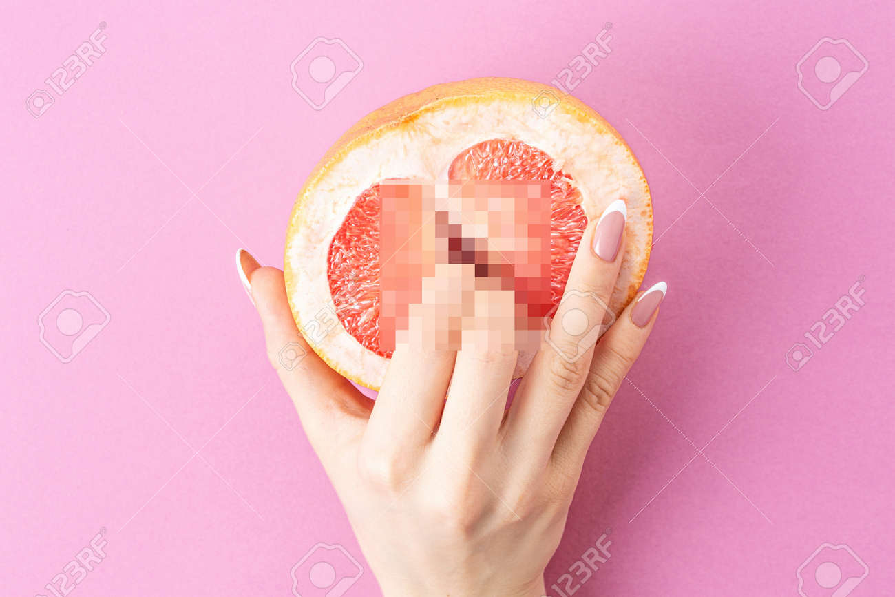 Censored Fingers In Grapefruit On Pink Background. Sex Concept. Sexy Fruit  Composition. Vagina Symbol. Symbol Of Censorship In Porn Stock Photo,  Picture and Royalty Free Image. Image 138550724.