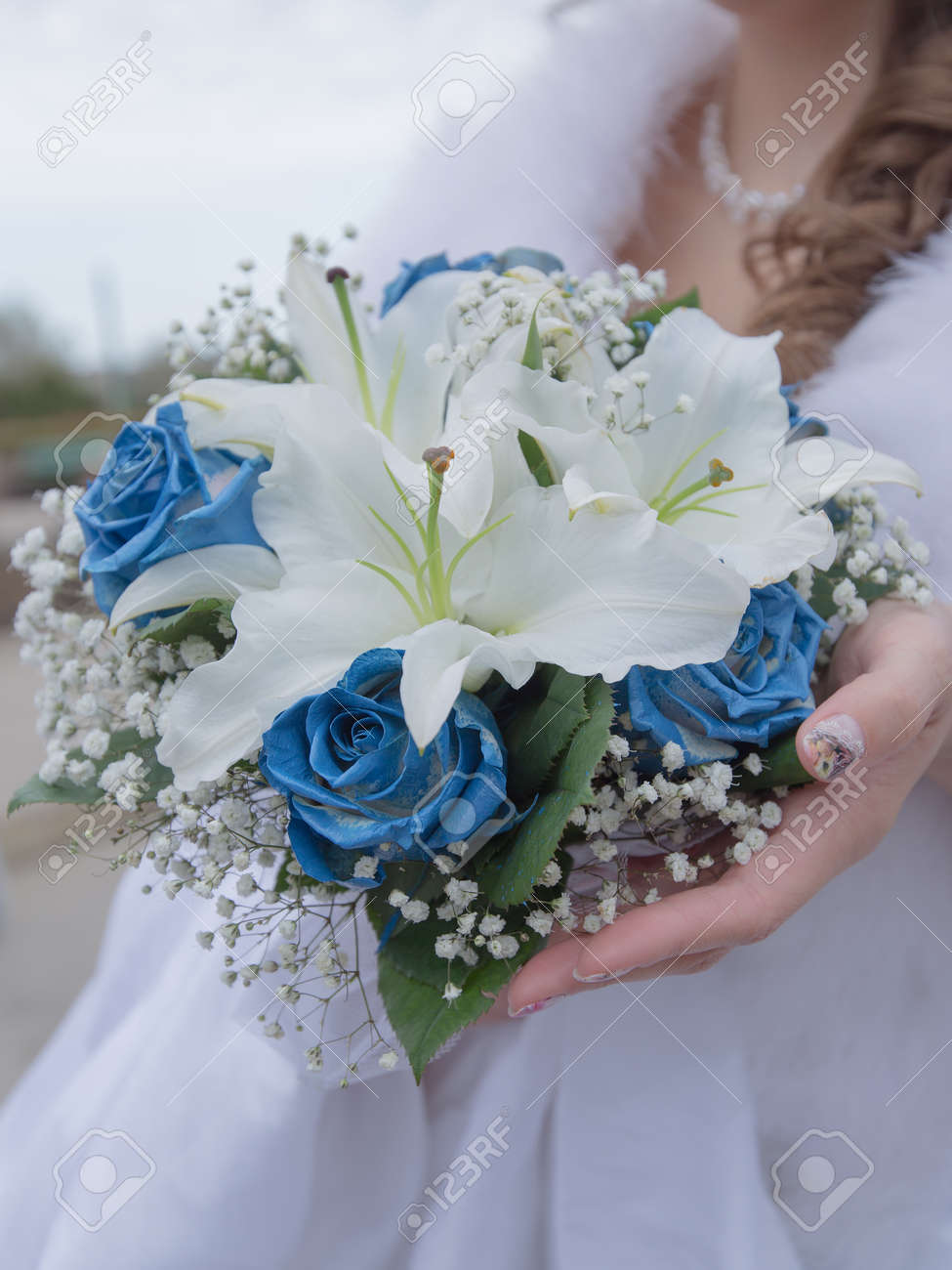 white lily bridal