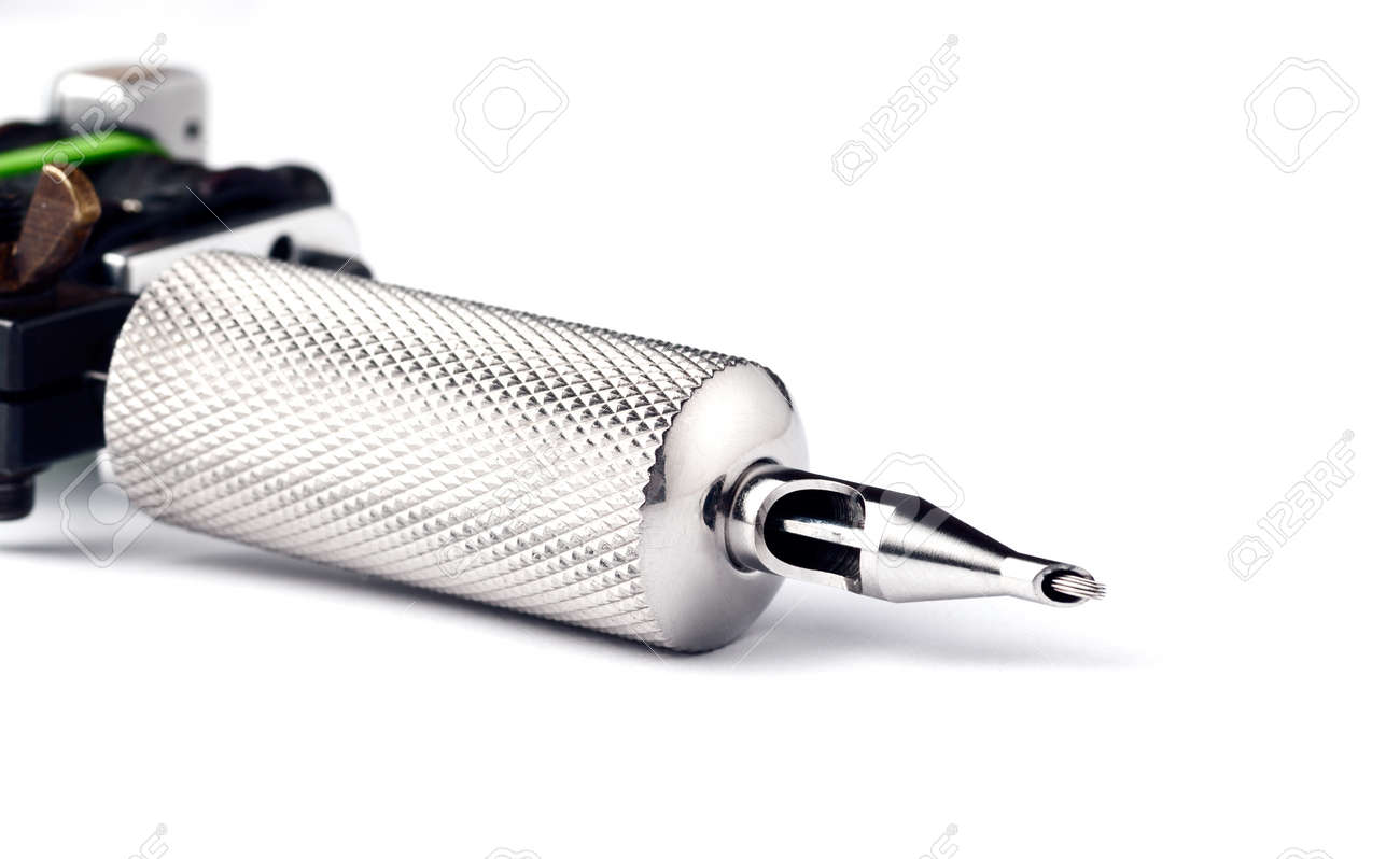 Le Close Up D Une Machine De Tatouage Aiguille De Tatouage Utilisé Par Les Tatoueurs
