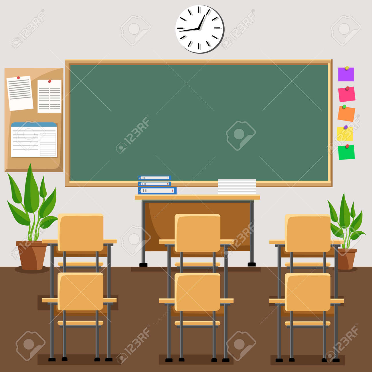 classroom with chalkboard