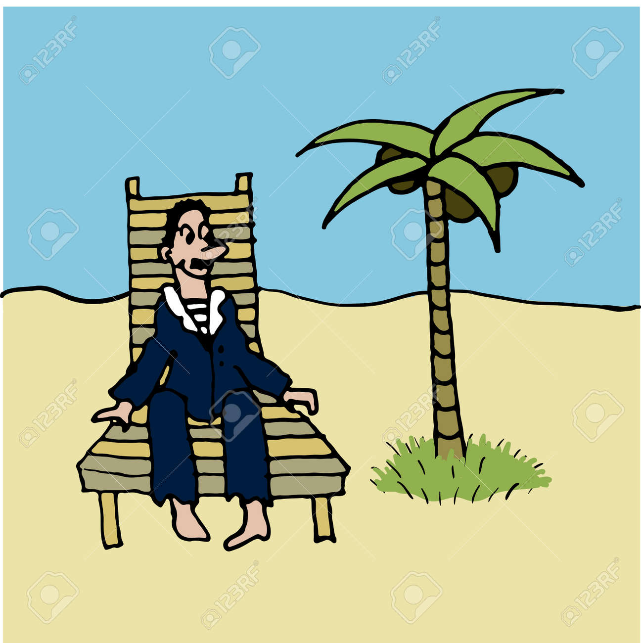 Liegestuhl Am Strand Clipart sdatec.com
