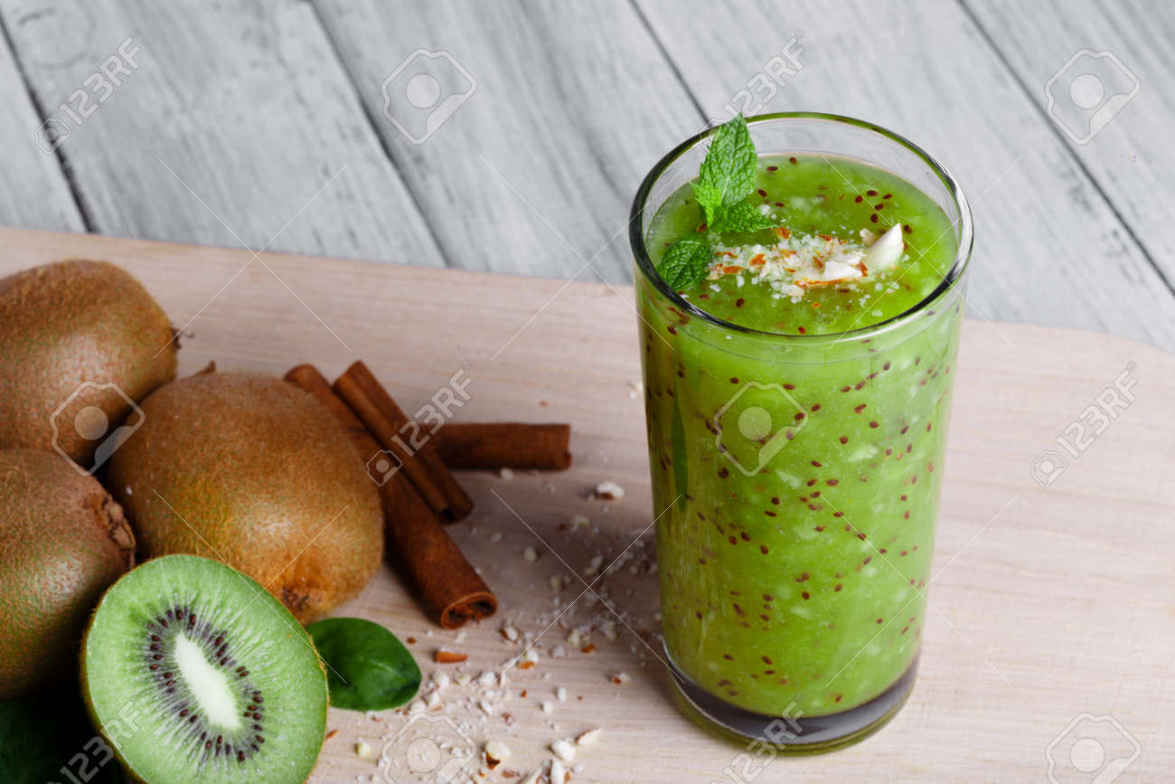 a top view of kiwi fruits full of nutritious vitamins cinnamon
