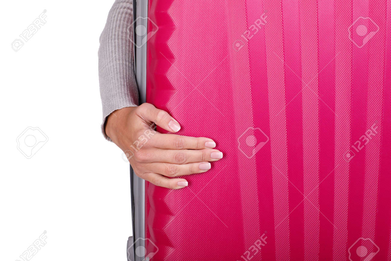 big pink suitcase