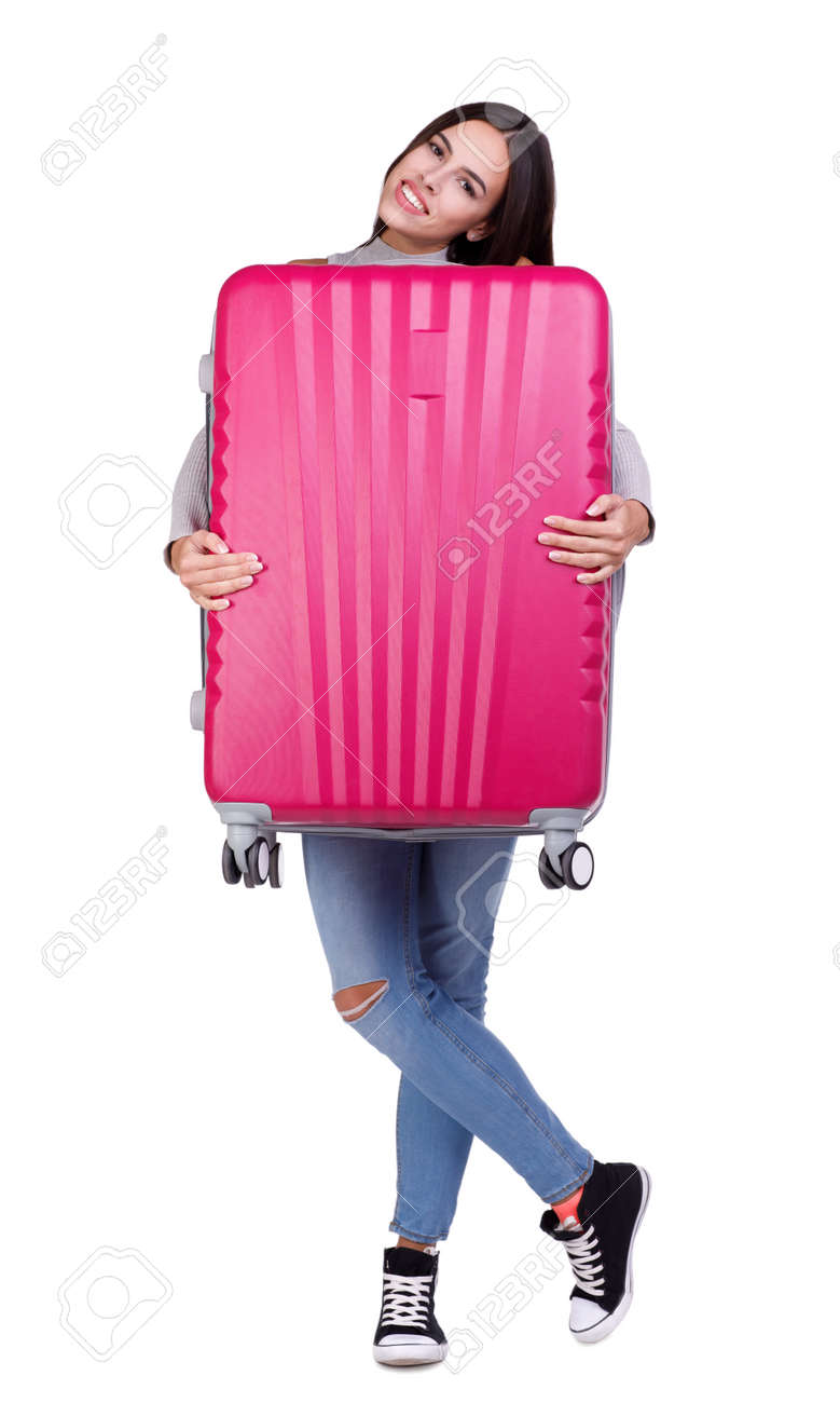 big pink suitcase