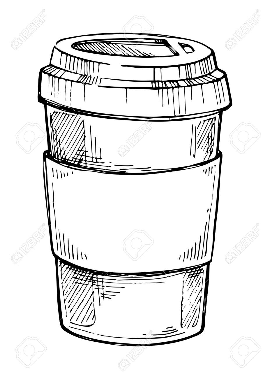 Coffee Cup Drawing, image size:927x1300