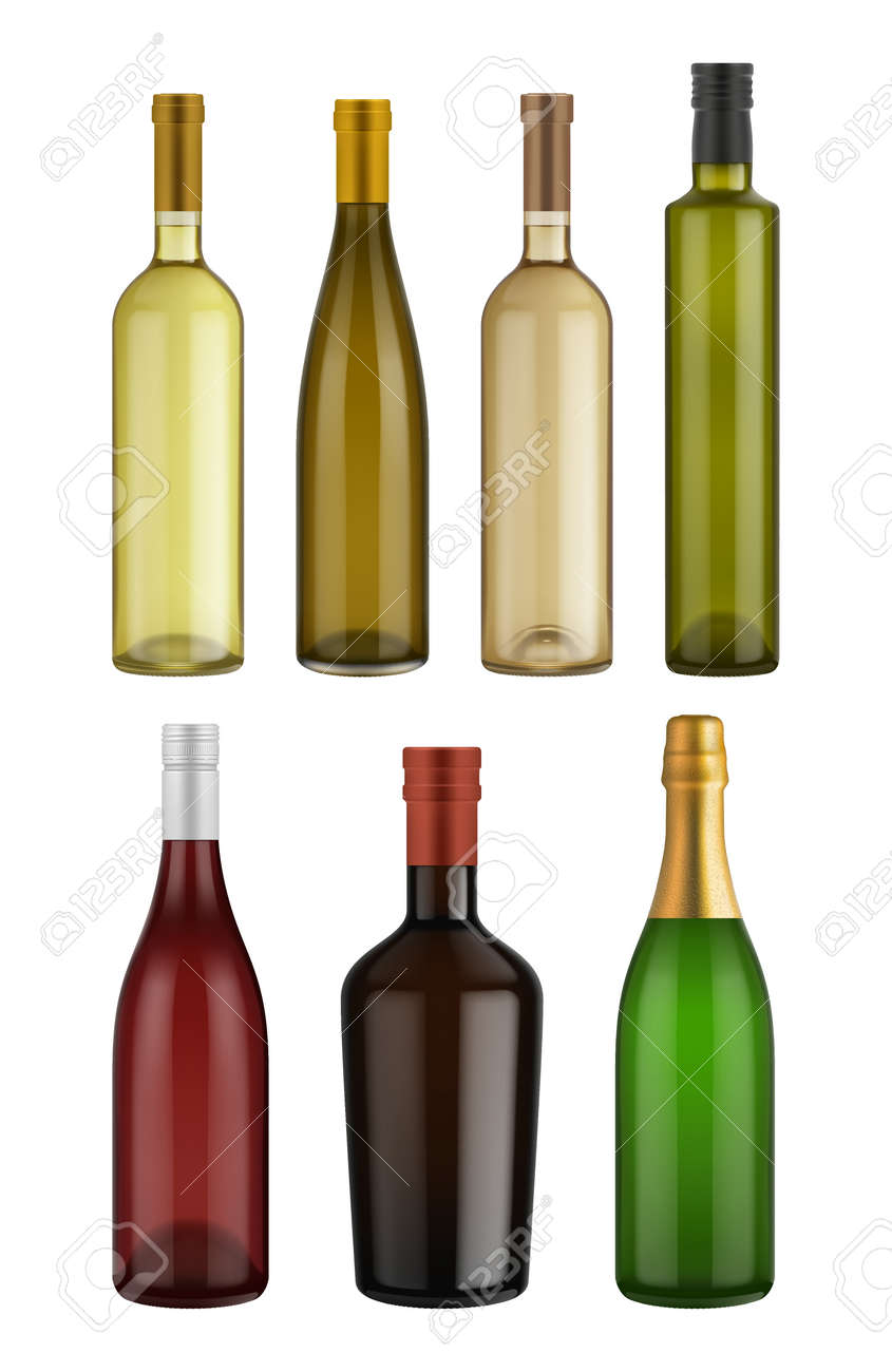 Download Wine Bottle Glass Isolated On White Background Vector Packaging Royalty Free Cliparts Vectors And Stock Illustration Image 79186508