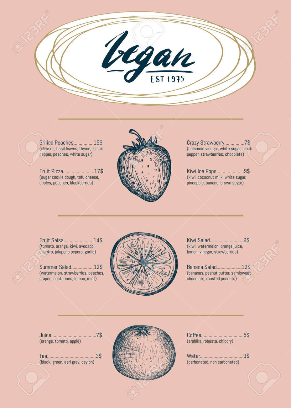 free menu layout