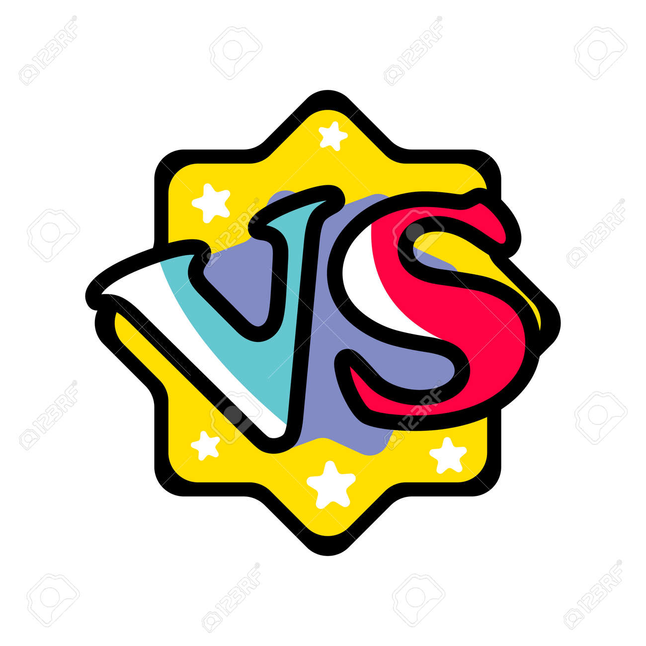 Vs Versus Marca En Estilo De Dibujos Animados. Lucha Contra El Símbolo De  La Oposición, Contra La Ilustración De Vector De Elemento Brillante  Colorido Ilustraciones Svg, Vectoriales, Clip Art Vectorizado Libre De