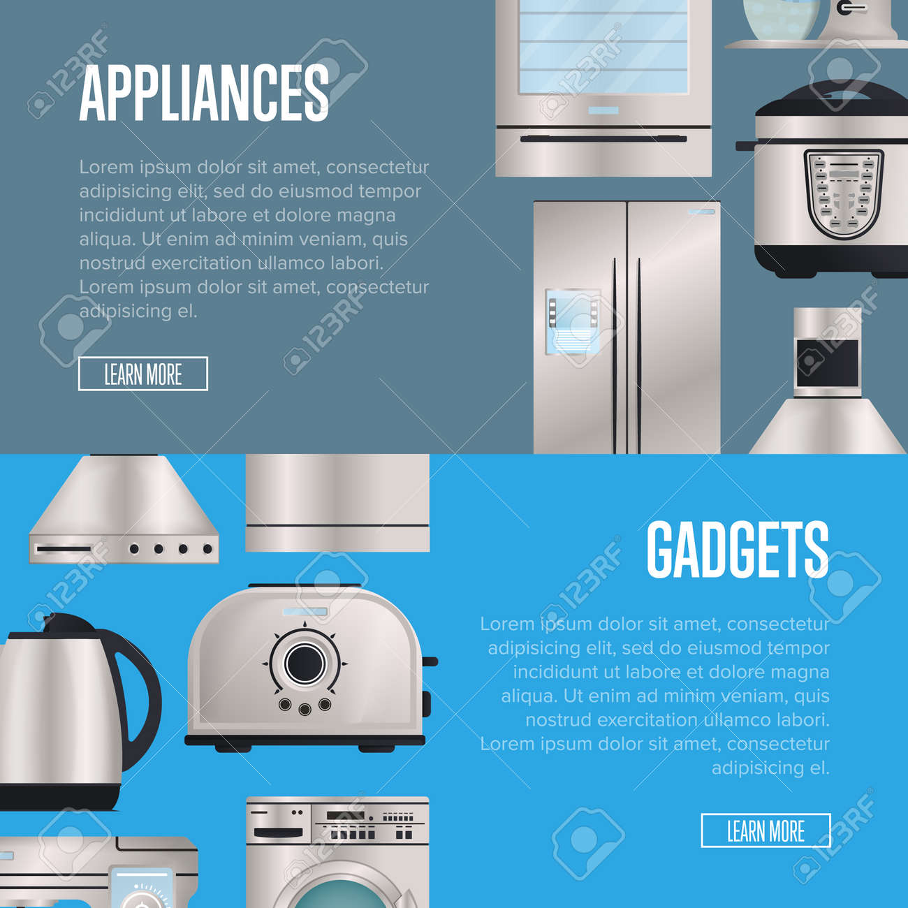 Kitchen Electronic Appliances And Gadgets Posters Refrigerator Royalty Free Cliparts Vectors And Stock Illustration Image 90667802