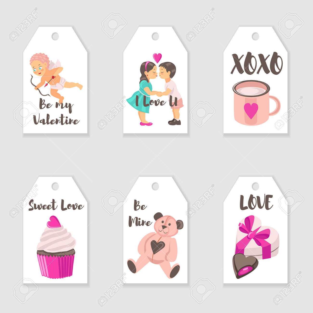 vector valentines day tags templates romantic gift tags labels gift tags templates