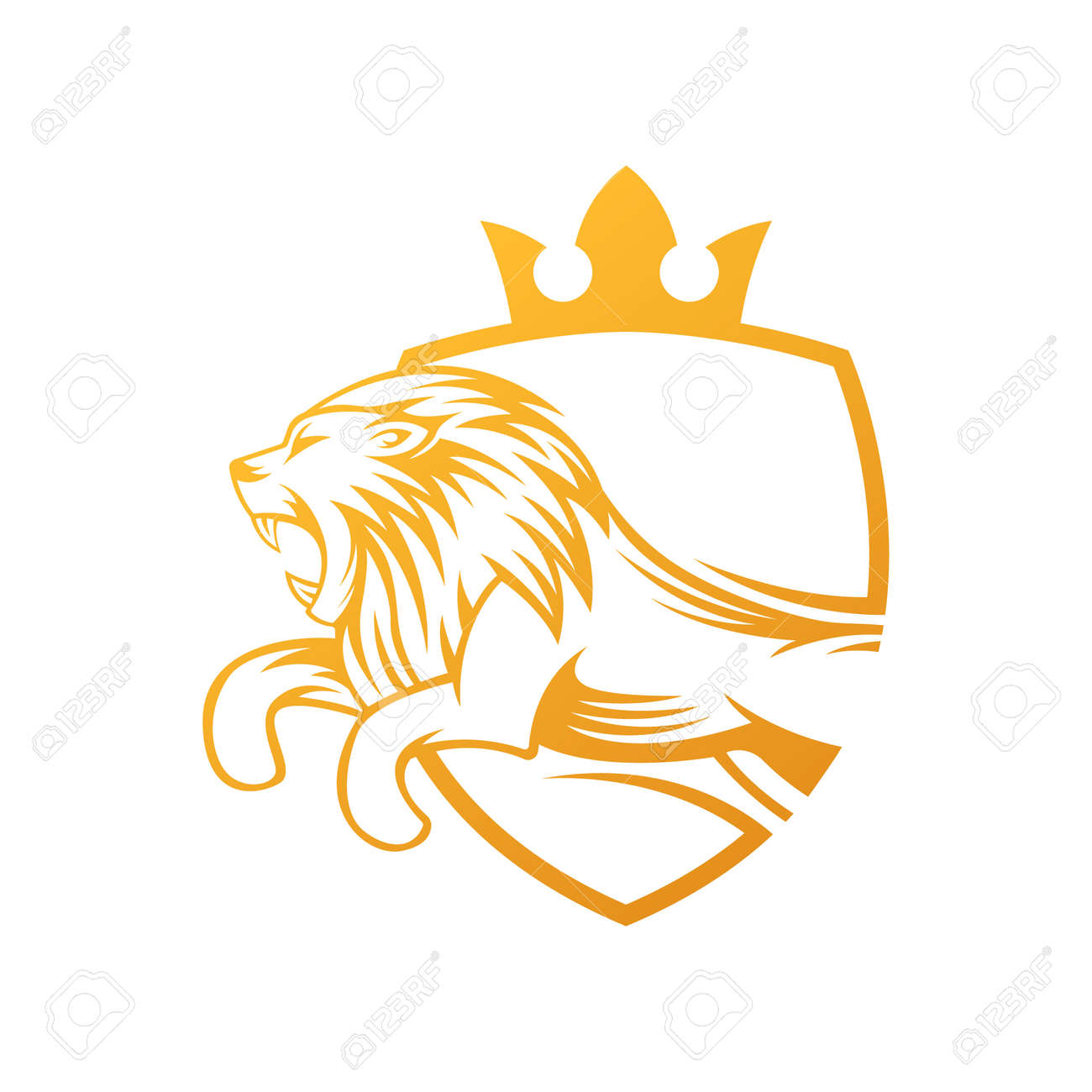Lion Logo Vector Design Illustrator Luxury Roaring Lion Head Logo Design Template Abstract Lion Crest Logo Vector Design Royalty Free Cliparts Vectors And Stock Illustration Image