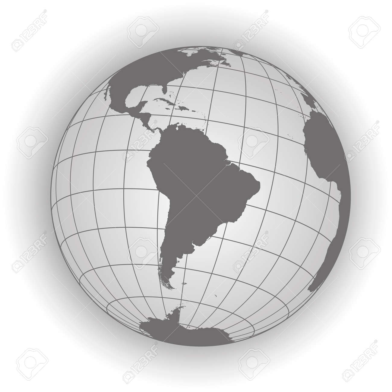 Carte De L Amerique Du Sud Antarctique Amerique Du Nord Afrique Globe Terrestre Carte Du Monde Elements De Cette Image Fournis Par La Nasa Clip Art Libres De Droits Vecteurs Et Illustration