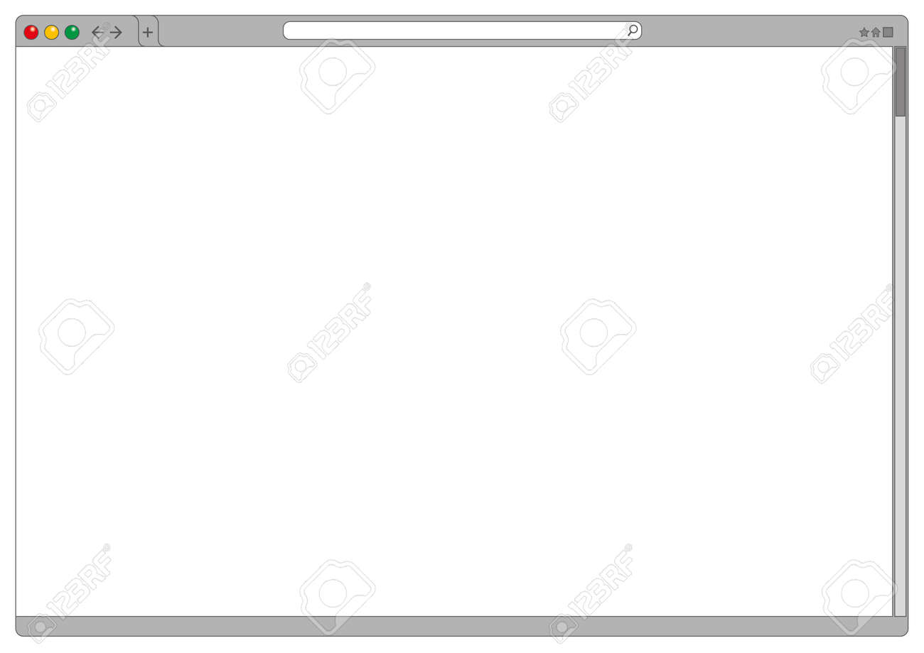 blank computer interface of an internet web browser cleared