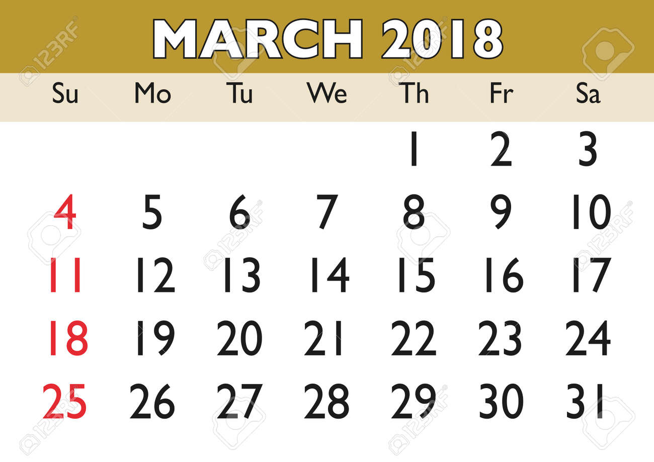 printable calendars march 2018