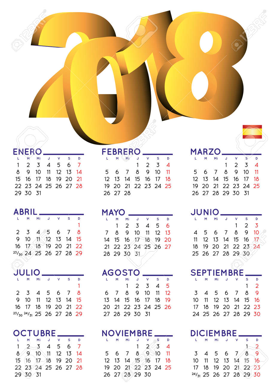 2018 calendario