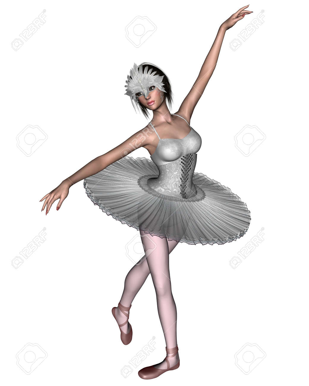 クラシック バレエ白鳥の湖から白い白鳥の王女オデット エとして