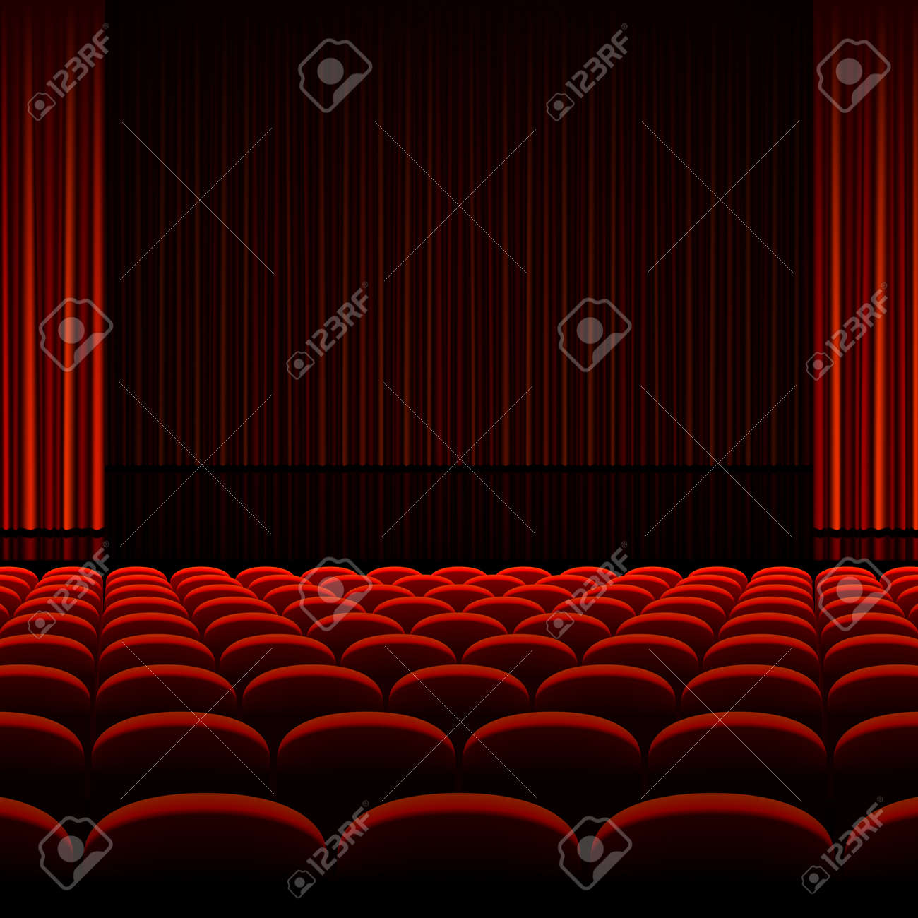 Theater Interieur Mit Roten Vorhängen Und Sitze Lizenzfrei Nutzbare ... Theater Interieur Mit Roten Vorhängen Und Sitze Lizenzfrei Nutzbare ...