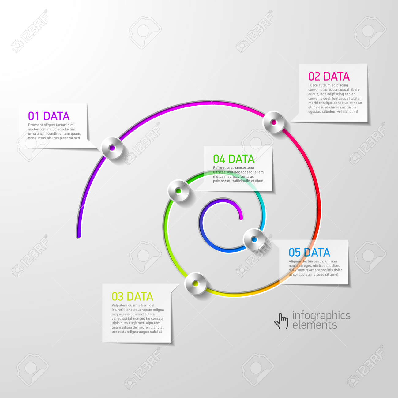 スパイラル図インフォ グラフィック要素 のイラスト素材 ベクタ Image