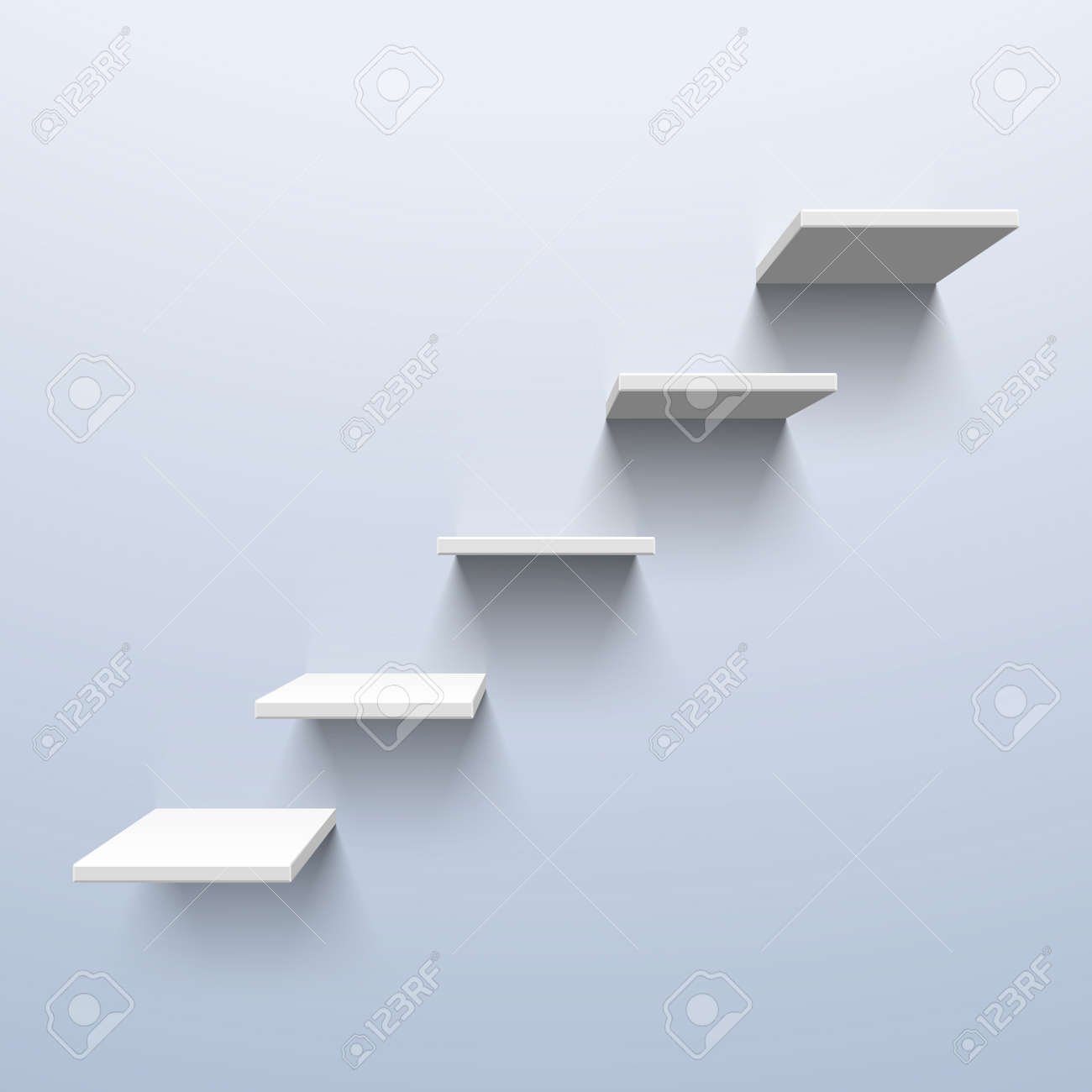 階段の形状の棚 のイラスト素材 ベクタ Image