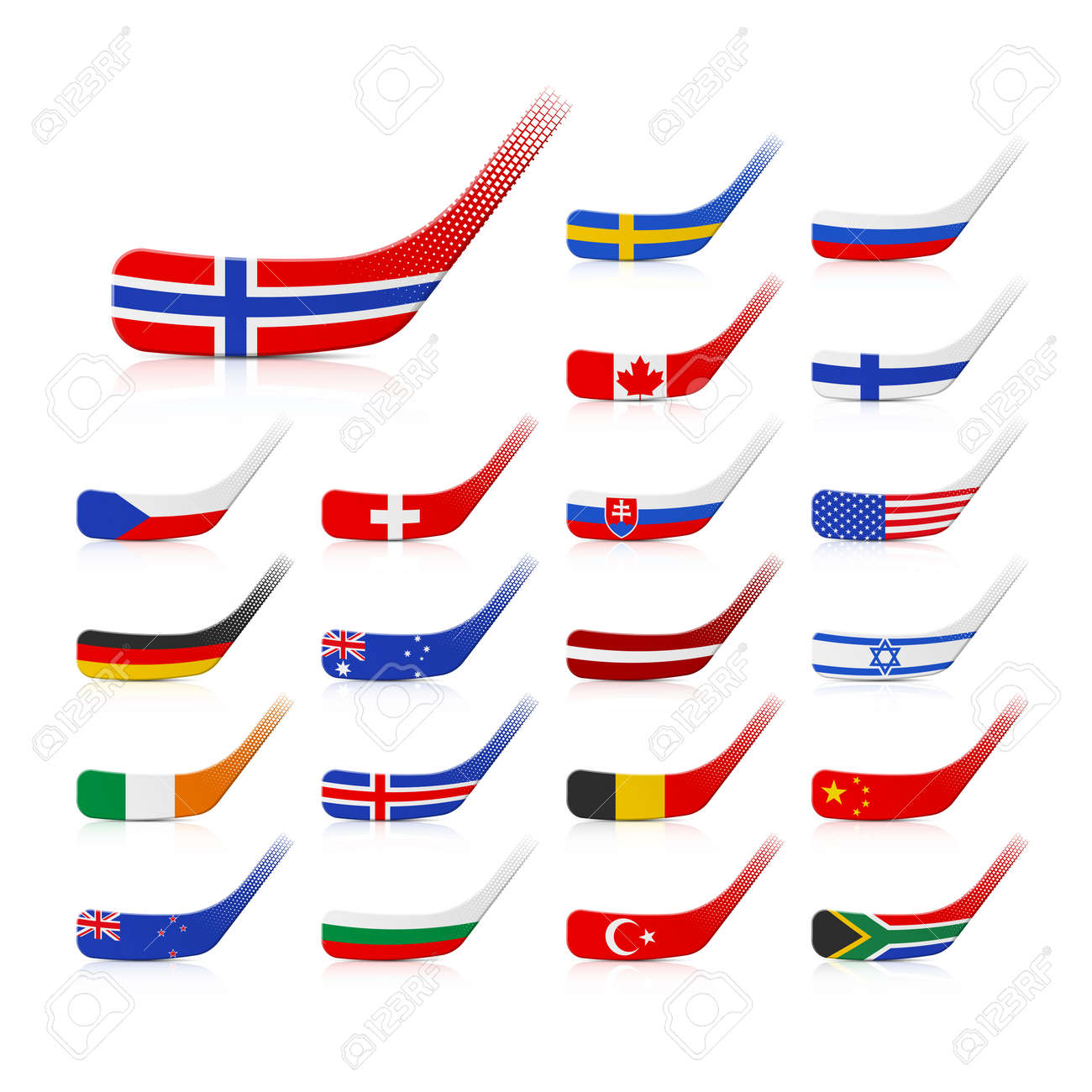ice hockey sticks with
