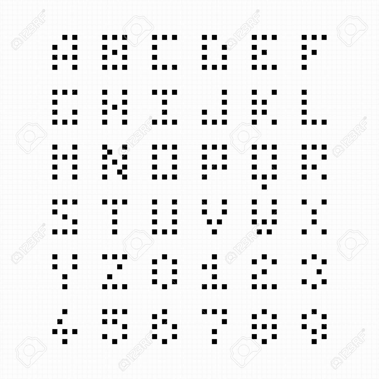 フォント：アルファベット 角の丸い角の太いフォントを持つ四角い未来的なアルファベットと