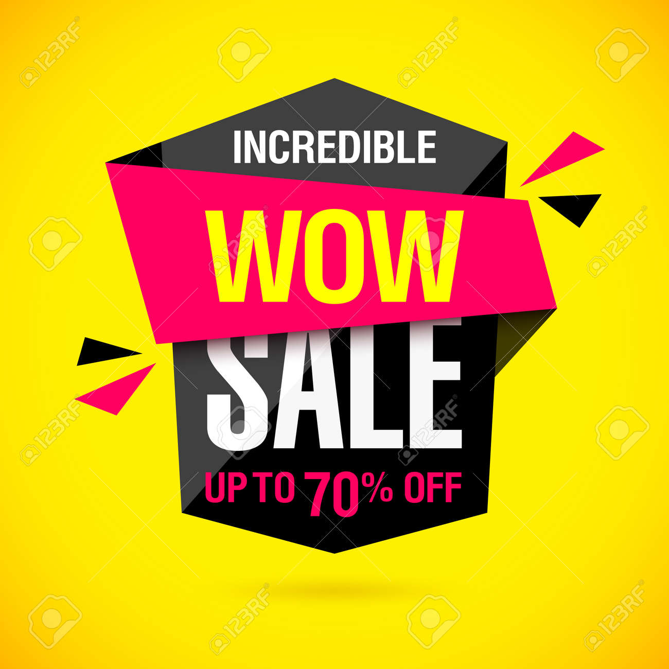 incredible wow sale banner design template big super sale special