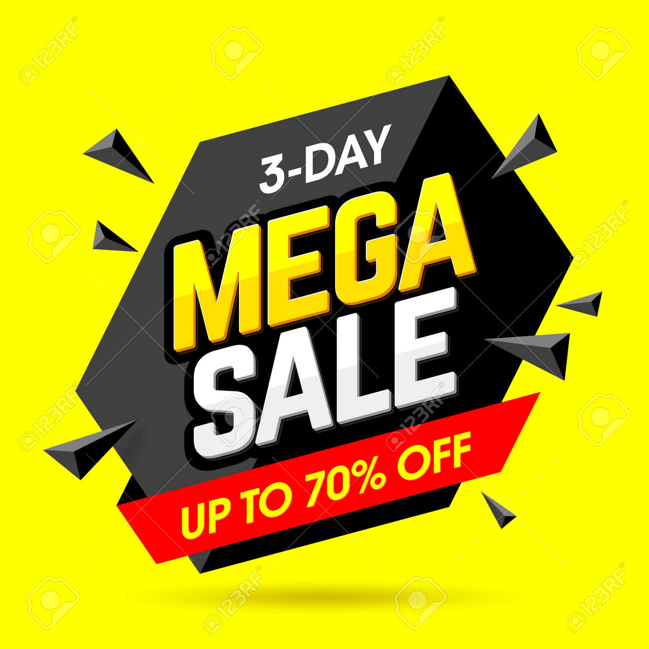 mega sale banner design template 3 day special weekend offer