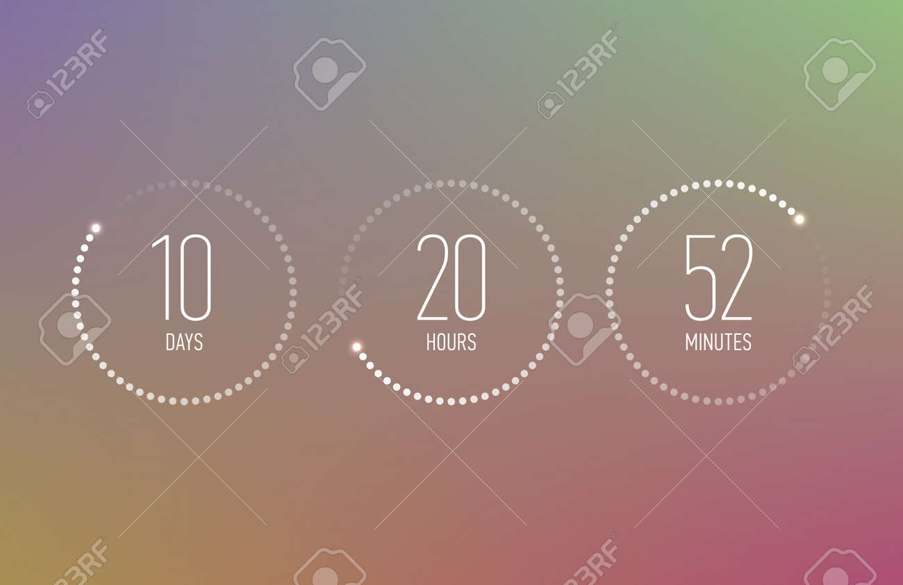 디지털 카운트다운 시계 카운터 타이머, 곧 제공되거나 공사 중인 웹 사이트 페이지 남은 시간 카운트다운 로열티 무료 사진, 그림,  이미지 그리고 스톡포토그래피. Image 115003297