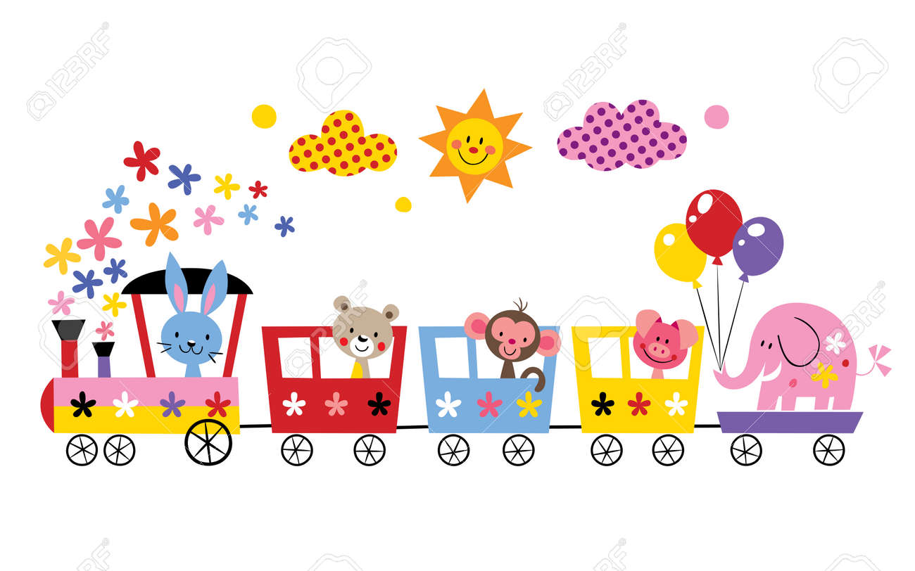 動物列車 のイラスト素材 ベクタ Image 動物列車 のイラスト素材 ベクタ Image