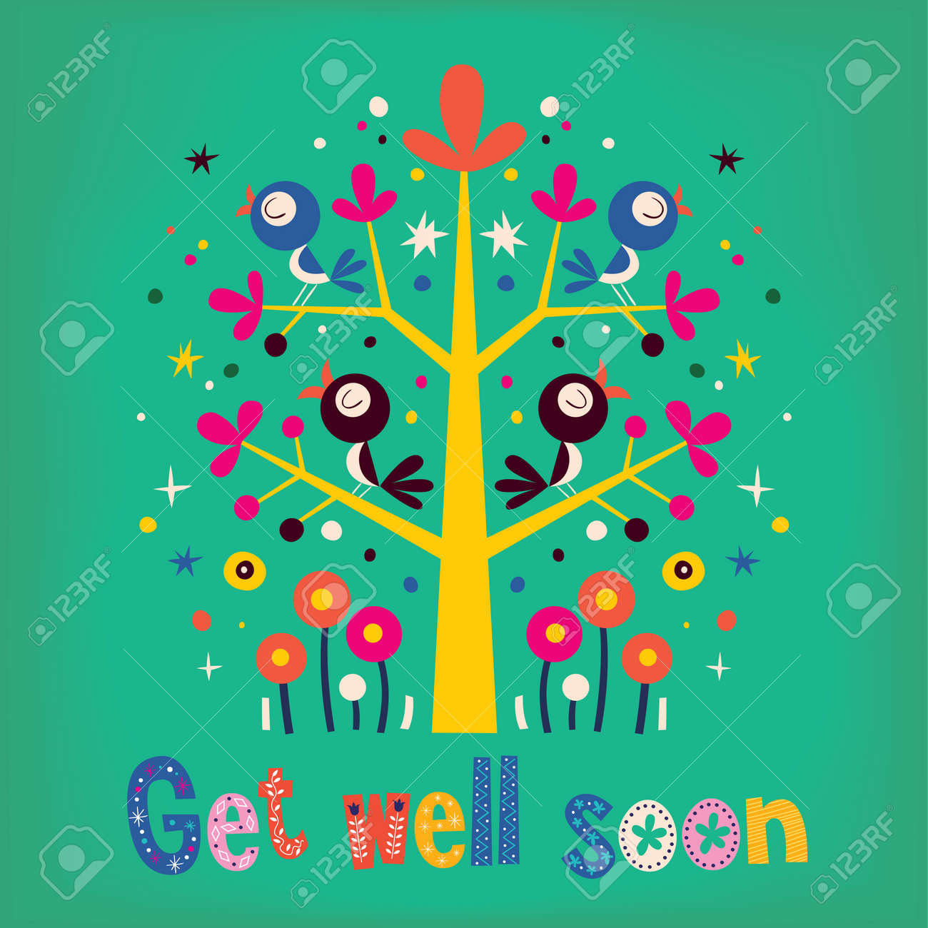 get well soon card royalty free cliparts vectors and stock