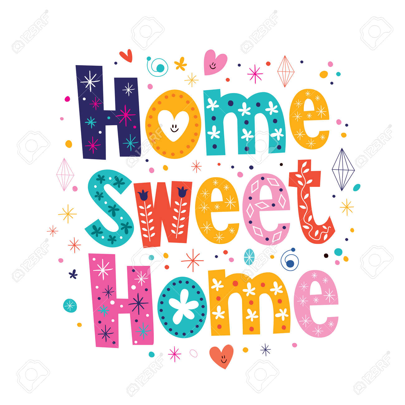 home sweet home typography lettering decorative text - 33388849 home sweet home typography lettering decorative text - 33388849