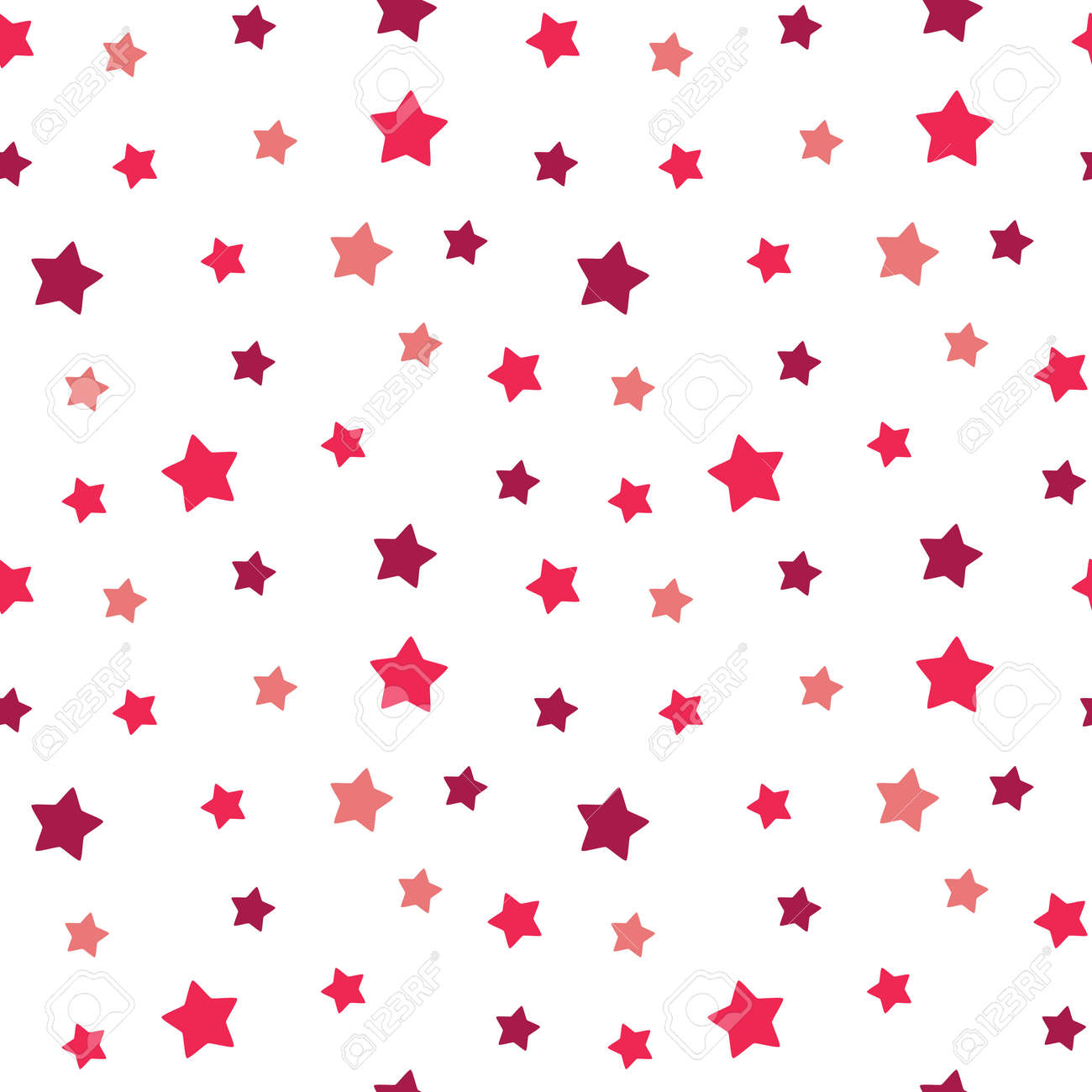 かわいいカラフルなピンクと紫のベクトル パターン背景がシームレスなイラストを少し星します のイラスト素材 ベクタ Image