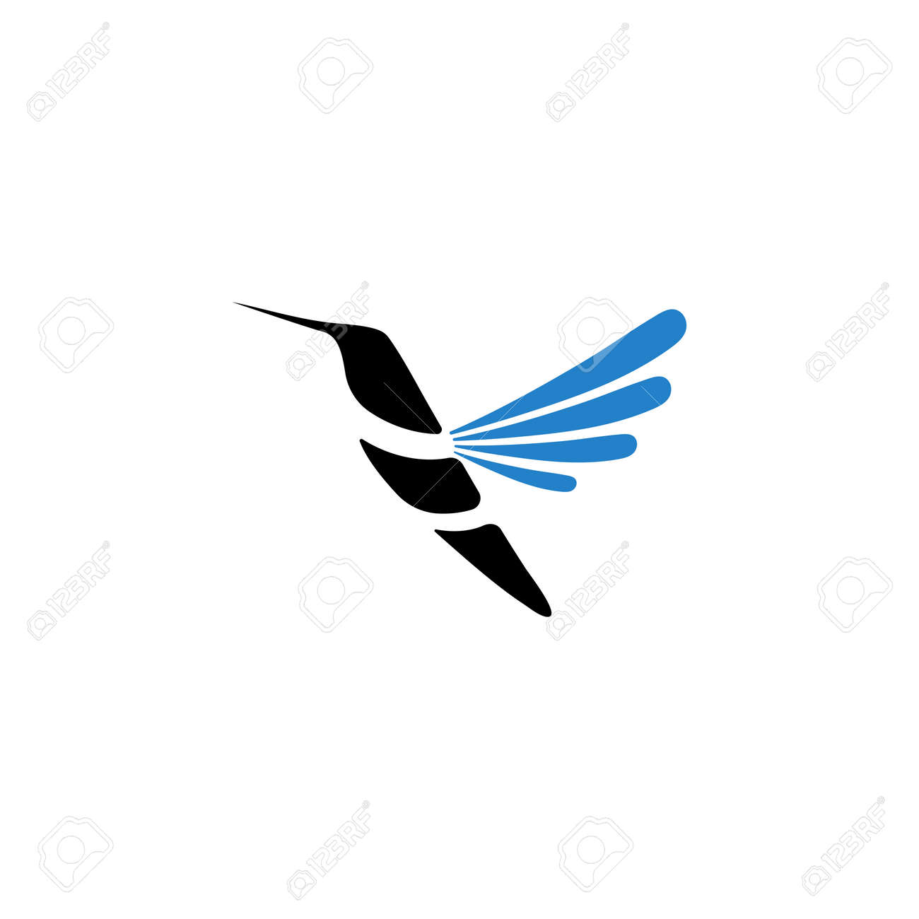 hummingbird logo template for business industry healthcare
