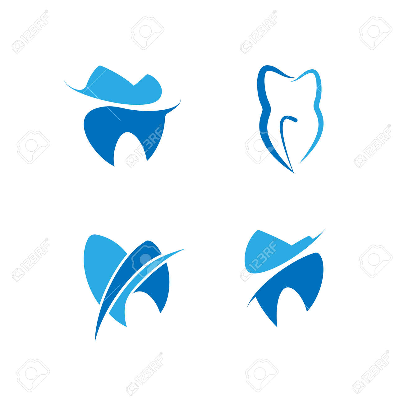 set of dental logos for dental clinic royalty free cliparts vectors dental logos images