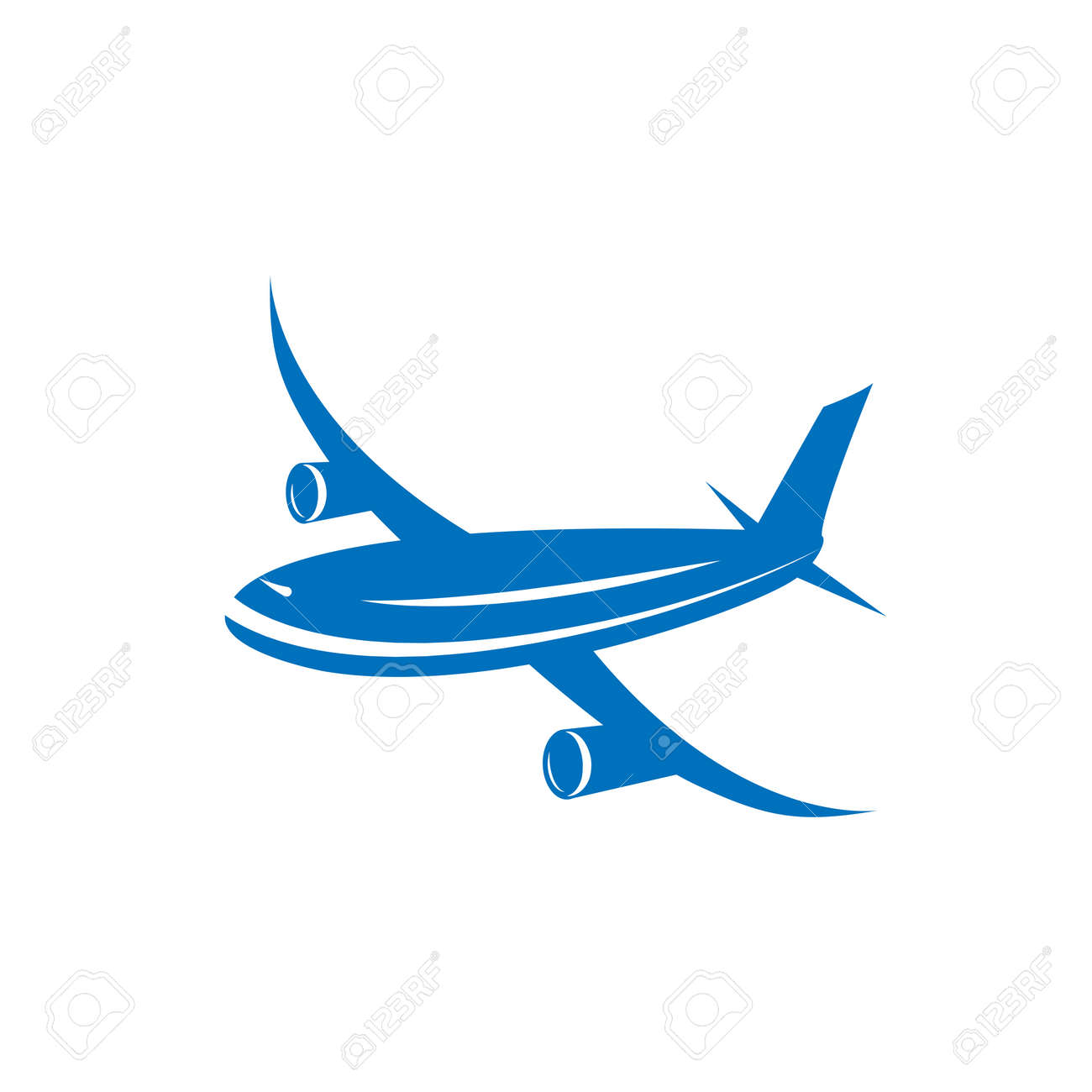 airplane vector design element logo travel agency concept royalty